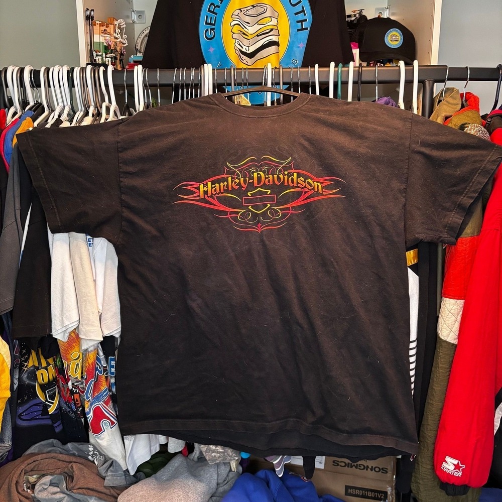 Vintage 2001 Harley Davidson Electric City Scranton PA Train T Shirt USA 2XL